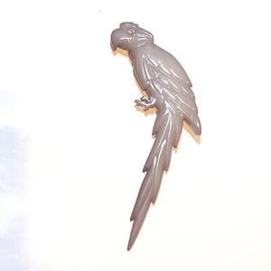 Buch + Deichmann Parrot Brooch Grey Denmark Statement Large Mid Century 60s 50s - Picture 1 of 13