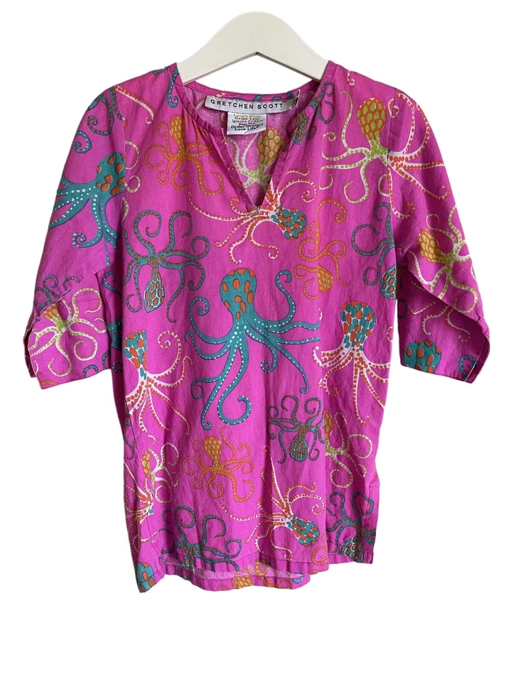 Gretchen Scott Pink Octopus Swim Cover Up Dress 2/4 - Image 1 of 4