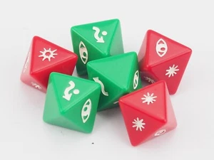 STAR WARS X-WING DICE X 6. GREEN 1293 - Picture 1 of 1