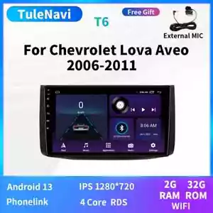 Radio de coche Carplay reproductor Android GPS pantalla 2K para Chevrolet AVEO Lova 2006-2011 - Imagen 1 de 32