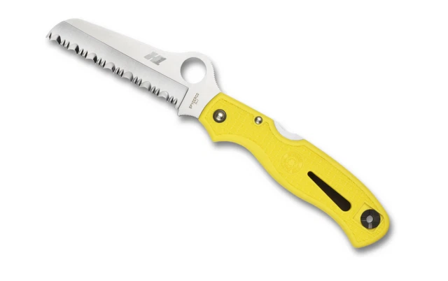 Spyderco C89SYL Atlantic Salt Serrated Edge Knife - Yellow