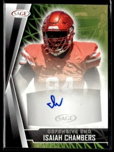 2022 SAGE HIT Autographs Black Isaiah Chambers Rookie Auto McNeese State Cowboys - Picture 1 of 2