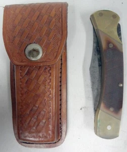 Vintage Schrade Old Timer 7-OT Folding Hunting Pocket Knife w/ Original Sheath! - Picture 1 of 17