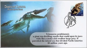 2015, Canada FDC, Dinos of Canada, Tylosaurus pembinensis, 15-002 - Picture 1 of 1