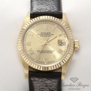 Rolex Medium Datejust 31 mm Gelbgold 750 Automatik Gold Damen Damenuhr - Bild 1 von 1