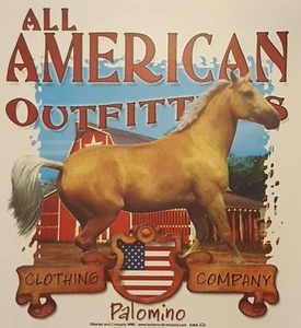 ALL AMERICAN OUTFITTERS HORSE PALOMINO WESTERN SHIRT #2175 - Picture 1 of 1