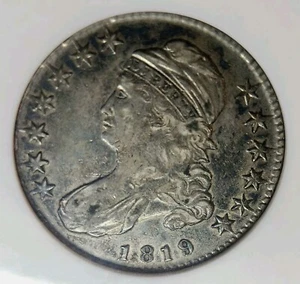 Choice 1819 CAPPED BUST SILVER HALF DOLLAR ANACS XF40 O-111 High Grade Beauty - Picture 1 of 4