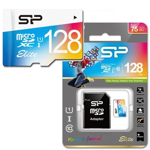 Silicon Power  Elite Micro-SD SDHC SDXC Memory Card UHS-1 Class 10 16GB-256GB - Image 1 of 4