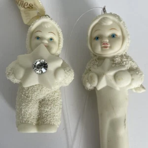 VTG DEPT 56 "Lot of 2" SNOWBABIES "My First Star" Angel Icicle & Starshine Boho - Picture 1 of 10
