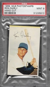 PSA 9 1969 MLB PHOTOSTAMPS RON FAIRLY HAND CUT - Picture 1 of 1