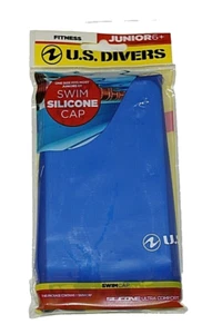 US Divers Silicone Swim Cap Adult Women High Volume Blue - Picture 1 of 2