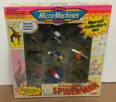 Micro Machines Spider-Man 1993 Super Hero Vehículo Coleccionistas Set Completo Sellado Foto 1 de 4