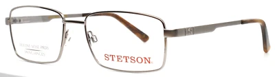 Gafas de montura completa rectangulares plateadas para hombre Stetson 352 058 56-18-145 B:36 Foto 1 de 4