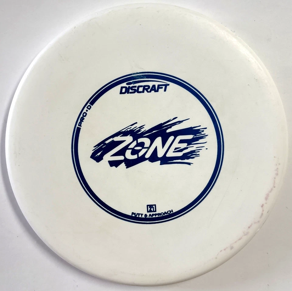 Discraft Pro-D Zone PFN Puddle Top White OOP Disc Golf 167g Scaled Used - Image 1 of 4