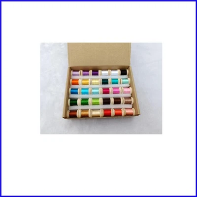 100% Natural Mulberry Silk Embroidery Thread - 30 Spools for Stunning Designs - Image 1 of 4