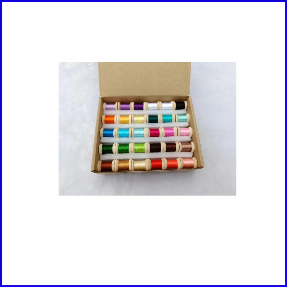 100% Natural Mulberry Silk Embroidery Thread - 30 Spools for Stunning Designs - Image 1 of 4