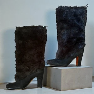 Sam Edelman Boots with the Fur Black 7.5 - Picture 1 of 6