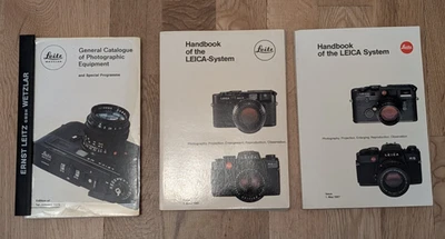Leica Leitz General Catalogue 1973 + 2 Handbook of the Leica System 1981 & 1987 - Image 1 of 4