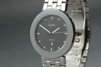 [Casi COMO NUEVO] RADO Diastar 152.0341.3 Plateado Esfera Negra Fecha Reloj de Cuarzo para Hombre Foto 1 de 4