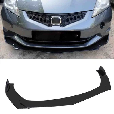 For Honda Fit 2006-2016 Front Bumper Lip Kit Splitter Spoiler Set Glossy Black - Image 1 of 4