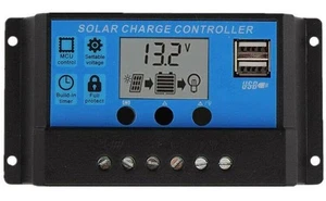 10A LCD Solarladeregler 12V/24V Solar Photovoltaik Laderegler USB Modell  W88-A - Bild 1 von 1