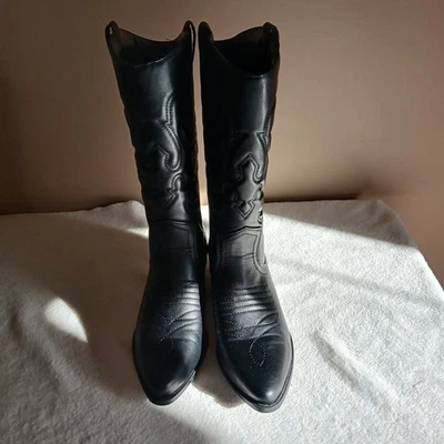 Botas negras Soda Reno Western Vaquera Punta Media pantorrilla para mujer talla 8 Foto 1 de 4