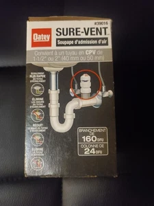 Oatey Sure-Vent 39017 1-1/2" to 2" PVC Air Admittance Valve New - Picture 1 of 2