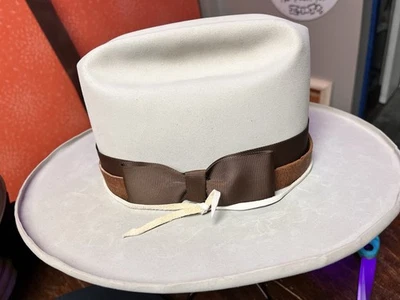 Sombrero Western Bradford Beaver Blend Silverbelly personalizado 7 1/8 Foto 1 de 4