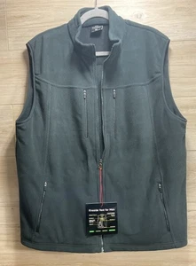 NEW SCOTTeVEST Fireside Fleece Vest Dark Gray Pockets Full Zipper Men’s XL - Picture 1 of 10