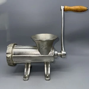 22 Manual Tinned Meat Grinder and Sausage Stuffer Silver Unbranded - Picture 1 of 10