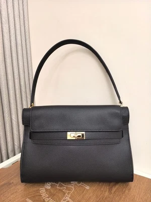NWT 903 Large Lee Radziwill Soft Satchel Shoulder Bag Leather Black - Image 1 of 4