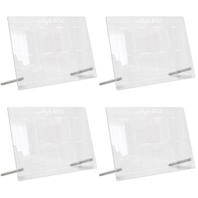  4 Sets Schreibtisch-trockenlöschtafel Whiteboard Aus Trockenem Löschen - Bild 1 von 4