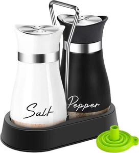UDQYQ Salz- und Pfefferstreuer Set mit Halter Salz- und Pfefferstreuer Set - Bild 1 von 12