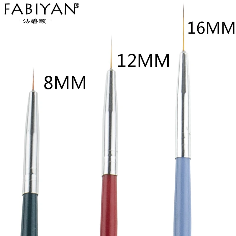 3pcs/set Nail Art Liner Painting Pen 3D Tips DIY Acrylic UV Gel Brushes Drawing