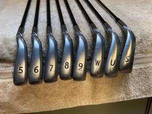 PING G SERIES IRONS / 5-P,U,S / WHITE DOT/ GRAPHITE / R FLEX / +1" / VG COND!! - Picture 1 of 10