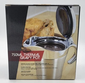 Olla de salsa térmica aislada de doble pared de acero inoxidable 750 ml - Nueva - Imagen 1 de 5