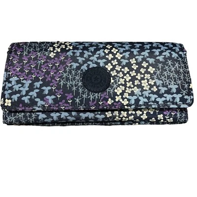 Cartera Kipling Teddi triple plegable azul marino y púrpura Foto 1 de 4