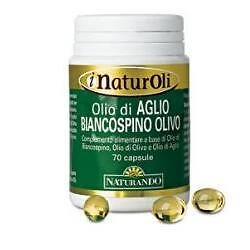 NATURANDO SRL Naturando Olio Di Aglio Biancospino E Olivo Integratore Alimentare 70 Capsule