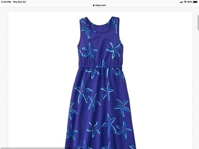 Nuevo sin etiquetas Maxi Vestido Gymboree Niña Mermaid Cove Estrella de Mar Azul Egeo 5 Foto 1 de 3