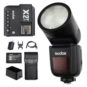 Godox V1-S 2.4G HSS Round Head Flash Light Speedlite + X2T-S Trigger For Sony - Picture 1 of 12
