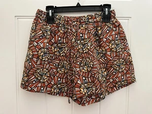 Cynthia Rowley pantaloncino donna 100% lino floreale con coulisse tasche grandi - Foto 1 di 2