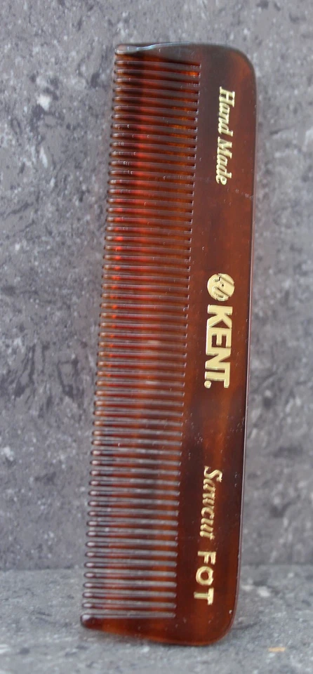 Kent  Brushes FOT Pocket Comb  Tortoiseshell Hand Made Sawcut 112mm - Image 1 of 1