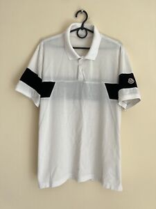 Moncler Sleeve Logo White Polo Shirt Size XL (fits S/M) Men
