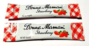 12 Stück x Bonne Maman Erdbeermarmeladenbeutel 15g Packung Mini Einzelportionen - Bild 1 von 3