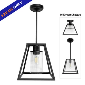 Cage 12V Vintage RV Camper Interior LED Pendant Ceiling Light Decor Lamp Fixture - Picture 1 of 24