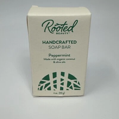 Rooted Beauty Handcrafted Soap Bar Peppermint 4 oz - Image 1 of 3