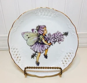 Flower Fairies Collector 6.5" Child Plate Reutter Porzellan Germany 24k Gold NEW - Picture 1 of 10