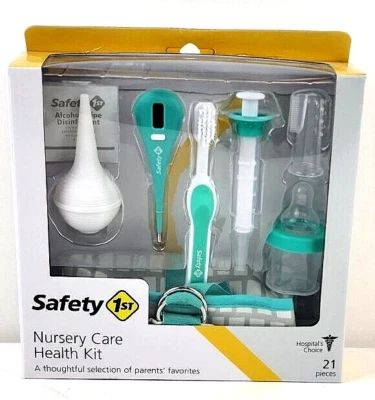 Safety 1ˢᵗ ALL-IN-1 NURSERY CARE HEALTH KIT Thermometer Nasal Aspirator Syringe - Image 1 of 4