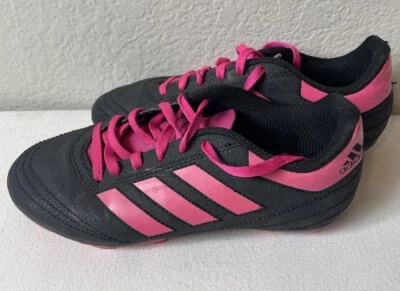 Adidas Kids Goletto VI Firm Ground Soccer Cleats Black/Pink Girl Sz 2.5 - Image 1 of 4
