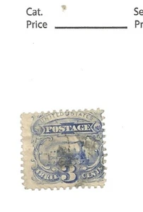 US # 114, 3 cent blue, Locomotive, 1869, VF - Picture 1 of 2